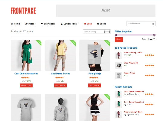 frontpage wordpress theme screenshot