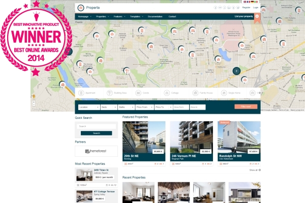 awarded-best-real-estate-themes-2014-properta