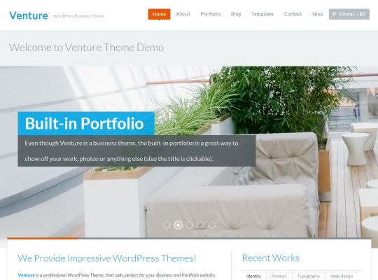 best-premium-wordpress-business-themes-venture