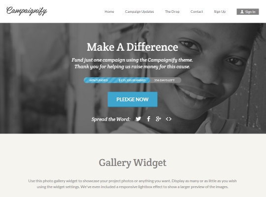 Screenshot of WordPress theme Campaignify
