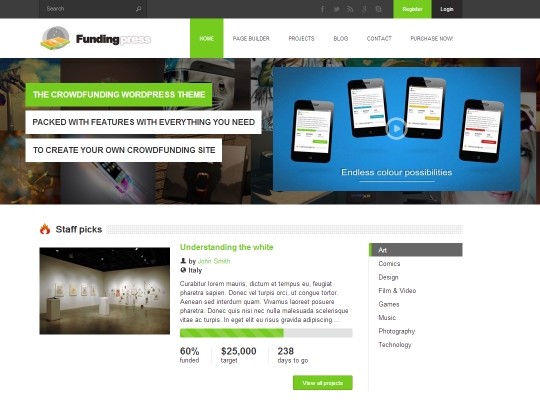 Screenshot of WordPress theme FundingPress