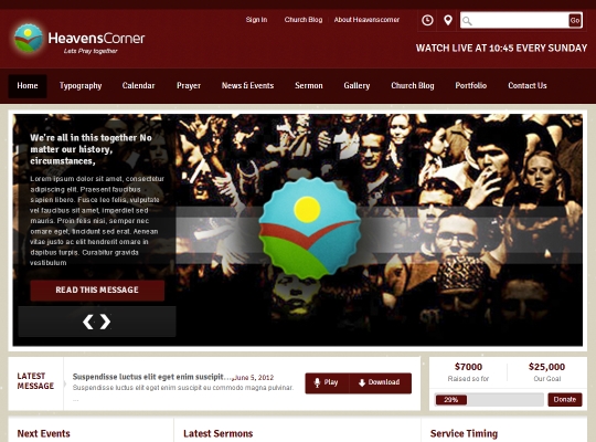 Screenshot of WordPress theme Heavens-Corner