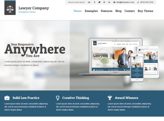 Screenshot of WordPress theme Lawyer
